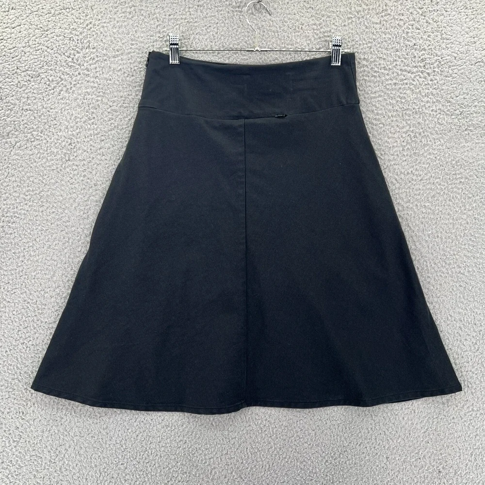BETABRAND Skort Womens Size‎ Small Solid Black Zipper Back A Line Basic Neutral